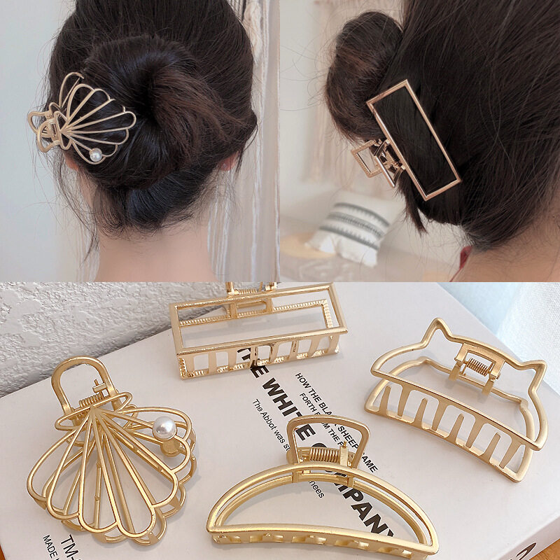 Lizida Korean Hairpin Claw Female Hairpin Geometric Cross Clip Hairpin Headdress Female Hair Accessories